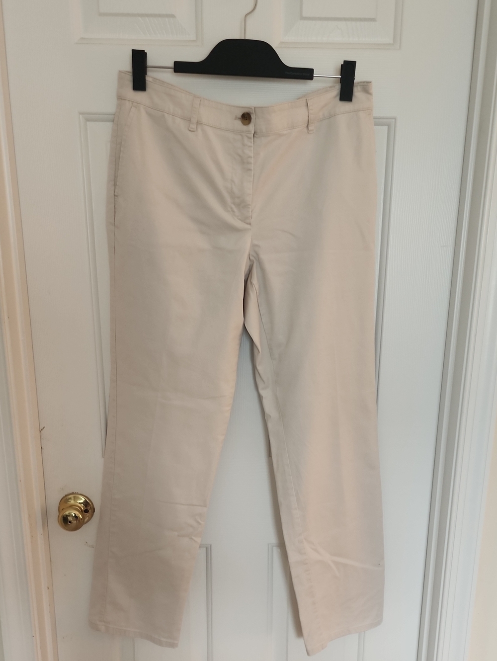 J. Jill Cream Straight-Leg Chino Pants